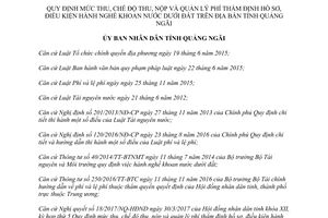 Quyết định 22/2017/QĐ-UBND phí thẩm định hồ sơ điều kiện khoan nước dưới đất Quảng Ngãi