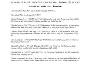 Quyết định 961/QĐ-UBND 2017 Đề án phát triển kinh tế hợp tác Lâm Đồng 2020