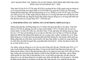 Kế hoạch 127/KH-UBND 2017 đẩy mạnh công tác thông tin cơ sở trong tình hình mới Lào Cai