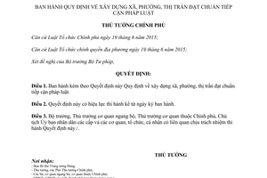 Quyết định 619/QĐ-TTg 2017 xây dựng xã phường thị trấn đạt chuẩn tiếp cận pháp luật