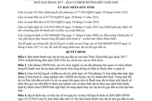 Quyết định 942/QĐ-UBND 2017 Danh mục dự án kêu gọi đầu tư Thừa Thiên Huế 2017 2018 2020