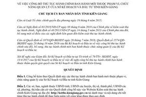 Quyết định 1030/QĐ-UBND 2017 công bố thủ tục hành chính của Sở Kế hoạch Kiên Giang