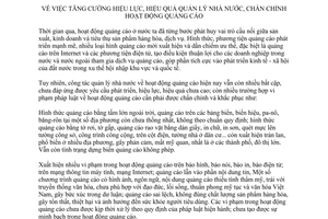 Chỉ thị 17/CT-TTg 2017 tăng cường quản lý nhà nước chấn chỉnh hoạt động quảng cáo