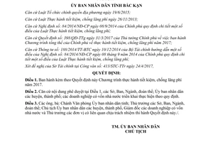 Quyết định 624/QĐ-UBND 2017 Chương trình thực hành tiết kiệm chống lãng phí Bắc Kạn