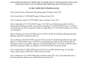 Quyết định 790/QĐ-UBND 2017 giá dịch vụ trông giữ xe nguồn vốn ngân sách Bệnh viện Hà Giang