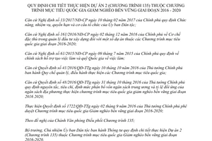 Thông tư 01/2017/TT-UBDT thực hiện Dự án 2 Chương trình 135 Giảm nghèo bền vững