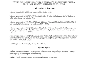 Quyết định 622/QĐ-TTg 2017 Kế hoạch hành động quốc gia thực hiện Chương trình nghị sự 2030