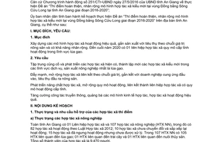 Kế hoạch 254/KH-UBND 2017 thực hiện Đề án Thí điểm nhân rộng mô hình hợp tác xã An Giang