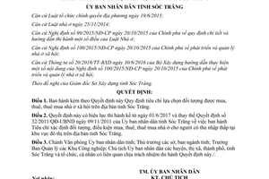 Quyết định 21/2017/QĐ-UBND lựa chọn đối tượng được mua thuê mua nhà ở xã hội Sóc Trăng