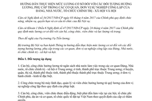 Thông tư 02/2017/TT-BNV hướng dẫn mức lương cơ sở cán bộ công chức viên chức