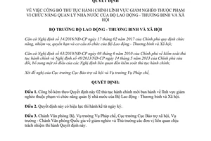 Quyết định 673/QĐ-LĐTBXH 2017 thủ tục hành chính giảm nghèo Bộ Lao động Thương binh Xã hội