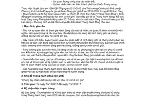 Công văn 1735/LĐTBXH-BĐG 2017 Tháng hành động vì bình đẳng giới phòng chống bạo lực trên giới