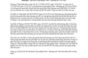 Công văn 1922/TCT-DNL 2017 hạch toán phí tiền cấp quyền khai thác khoáng sản đã nộp