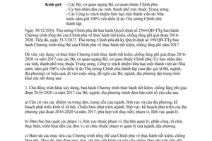 Công văn 6170/BTC-PC 2017 Chương trình tổng thể thực hành tiết kiệm chống lãng phí