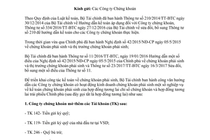 Công văn 6190/BTC-CĐKT năm 2017 hướng dẫn kế toán chứng khoán phái sinh hợp đồng tương lai