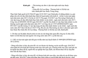 Công văn 1845/LĐTBXH-KHTC 2017 thực hiện nhiệm vụ chi thường xuyên ngân sách nhà nước
