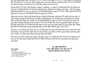 Công văn 68/BXD-HĐXD 2017 số tầng nhà công trình tại Quy chuẩn Việt Nam 03 2012 BXD