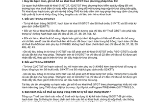 Công văn 2195/TCT-KK 2017 thay đổi quy tắc hạch toán tờ khai thuế ban hành sổ thuế mới