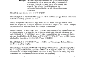 Công văn 171/TANDTC-KHTC 2017 lập dự toán ngân sách nhà nước 2018