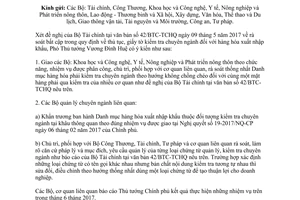 Công văn 5621/VPCP-KTTH 2017 rà soát thủ tục giấy tờ kiểm tra chuyên ngành hàng hóa