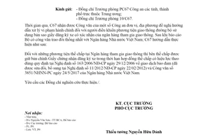 Công văn 2916/C67-P9 2017 xử lý vi phạm hành chính phương tiện thế chấp trong ngân hàng