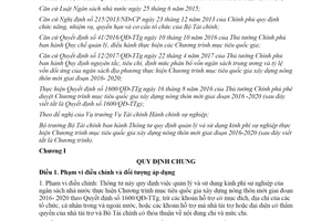 Thông tư 43/2017/TT-BTC quản lý sử dụng kinh phí sự nghiệp xây dựng nông thôn mới 2016 2020