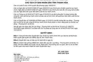 Quyết định 1711/QĐ-UBND 2017 thủ tục hành chính bảo trợ xã hội giải quyết Ủy ban xã Thanh Hóa