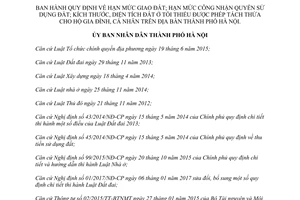 Quyết định 20/2017/QĐ-UBND hạn mức giao đất hạn mức công nhận quyền sử dụng đất Hà Nội