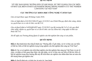 Quyết định 62/QĐ-K2ĐT 2017 ghi nhận xử trí báo cáo biến cố bất lợi thử nghiệm lâm sàng