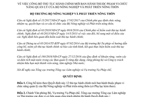 Quyết định 2257/QĐ-BNN-TCLN 2017 công bố thủ tục hành chính mới