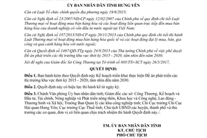 Quyết định 1566/QĐ-UBND 2017 Đề án phát triển thị trường tầm nhìn Hưng Yên 2015 2020 2030