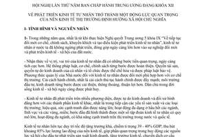Nghị quyết 10-NQ/TW 2017 phát triển kinh tế tư nhân kinh tế thị trường định hướng xã hội chủ nghĩa