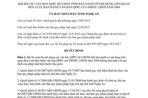 Quyết định 49/2017/QĐ-UBND bãi bỏ văn bản quy phạm pháp luật Nghệ An