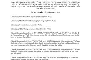 Quyết định 21/2017/QĐ-UBND phân công phân cấp quản lý chất lượng vật tư nông nghiệp Gia Lai