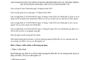 Quyết định 19/2017/QĐ-TTg thí điểm dự án sử dụng vốn ODA vốn vay ưu đãi ngành y tế