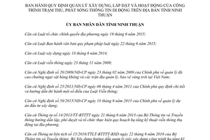 Quyết định 44/2017/QĐ-UBND xây dựng lắp đặt trạm thu phát sóng thông tin di động Ninh Thuận