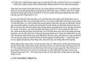 Chỉ thị 26/CT-TTg 2017 tiếp tục triển khai Nghị quyết 35/NQ-CP đồng hành doanh nghiệp