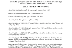 Quyết định 22/2017/QĐ-UBND Quy định hỗ trợ kinh phí đào tạo thu hút nguồn nhân lực Sóc Trăng