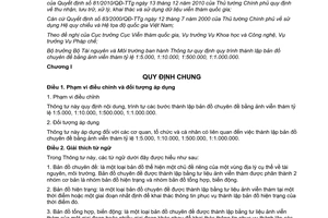 Thông tư 10/2017/TT-BTNMT quy trình thành lập bản đồ chuyên đề bằng ảnh viễn thám