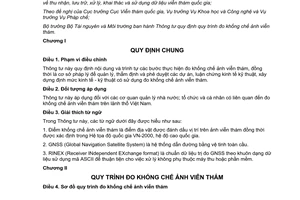 Thông tư 08/2017/TT-BTNMT quy định quy trình đo khống chế ảnh viễn thám