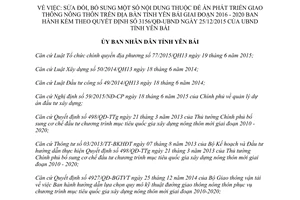 Quyết định 978/QĐ-UBND 2017 sửa đổi Đề án giao thông nông thôn Yên Bái kèm theo 3156/QĐ-UBND