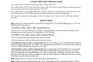 Quyết định 11/2017/QĐ-UBND sửa đổi 22/2015/QĐ-UBND hướng dẫn 50/2014/QĐ-TTg Hà Giang