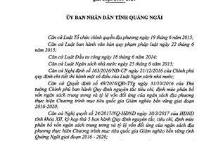 Quyết định 38/2017/QĐ-UBND phân bổ vốn ngân sách thực hiện Giảm nghèo bền vững Quảng Ngãi