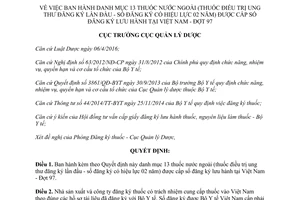 Quyết định 211/QĐ-QLD 2017 danh mục 13 thuốc nước ngoài điều trị ung thư đăng ký Đợt 97