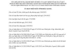 Quyết định 17/2017/QĐ-UBND sửa đổi Quyết định 318/2013/QĐ-UBND quản lý quy hoạch Bắc Giang