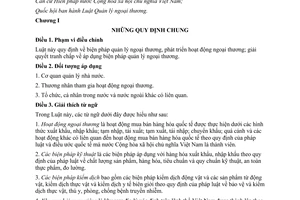 Luật Quản lý ngoại thương 2017