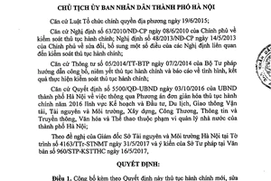 Quyết định 3542/QĐ-UBND 2017 công bố thủ tục hành chính lĩnh vực đất đai Hà Nội