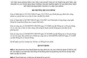 Quyết định 1102/QĐ-BTC 2017 Quy định tiêu chí tiêu chuẩn kỹ thuật về thiết bị kết nối âm thanh