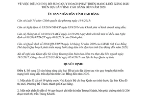 Quyết định 881/QĐ-UBND 2017 quy hoạch phát triển mạng lưới xăng dầu Cao Bằng 2020