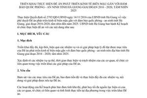 Kế hoạch 175/KH-UBND 2017 thực hiện Đề án phát triển kinh tế biên mậu đảm bảo quốc phòng Hà Giang